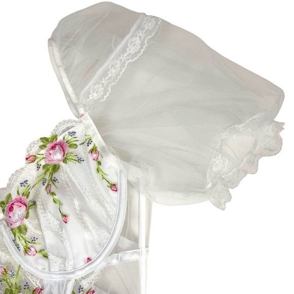 for love & lemons Trellis Rose Dress White Large - Picture 10 of 16